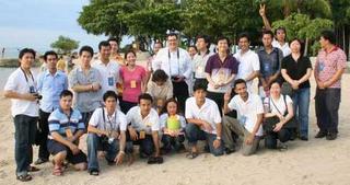 Group photo with Peter Lamont at center